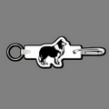 Key Clip W/ Key Ring & Collie Dog Key Tag